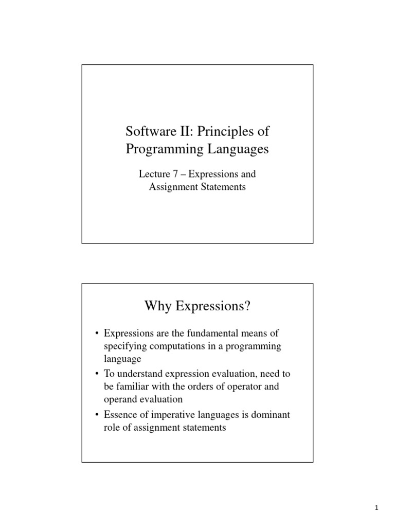 Programming Language Expressions Overview | PDF | Boolean Data Type ...