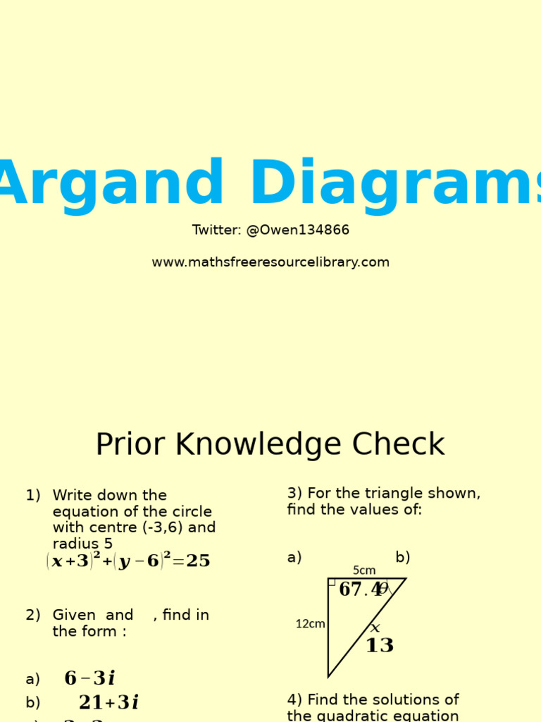 2) Argand Diagrams | PDF | Complex Number | Circle