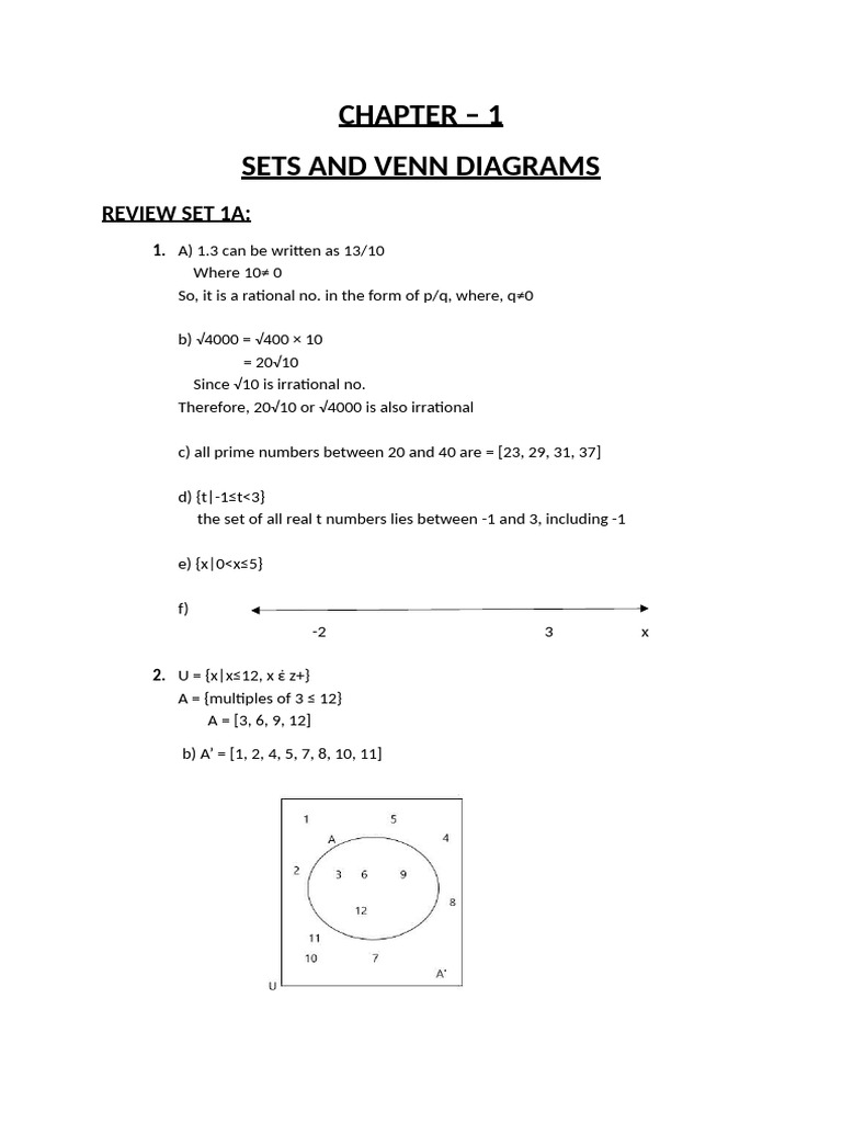 Sets and Venn Diagrams Overview | PDF