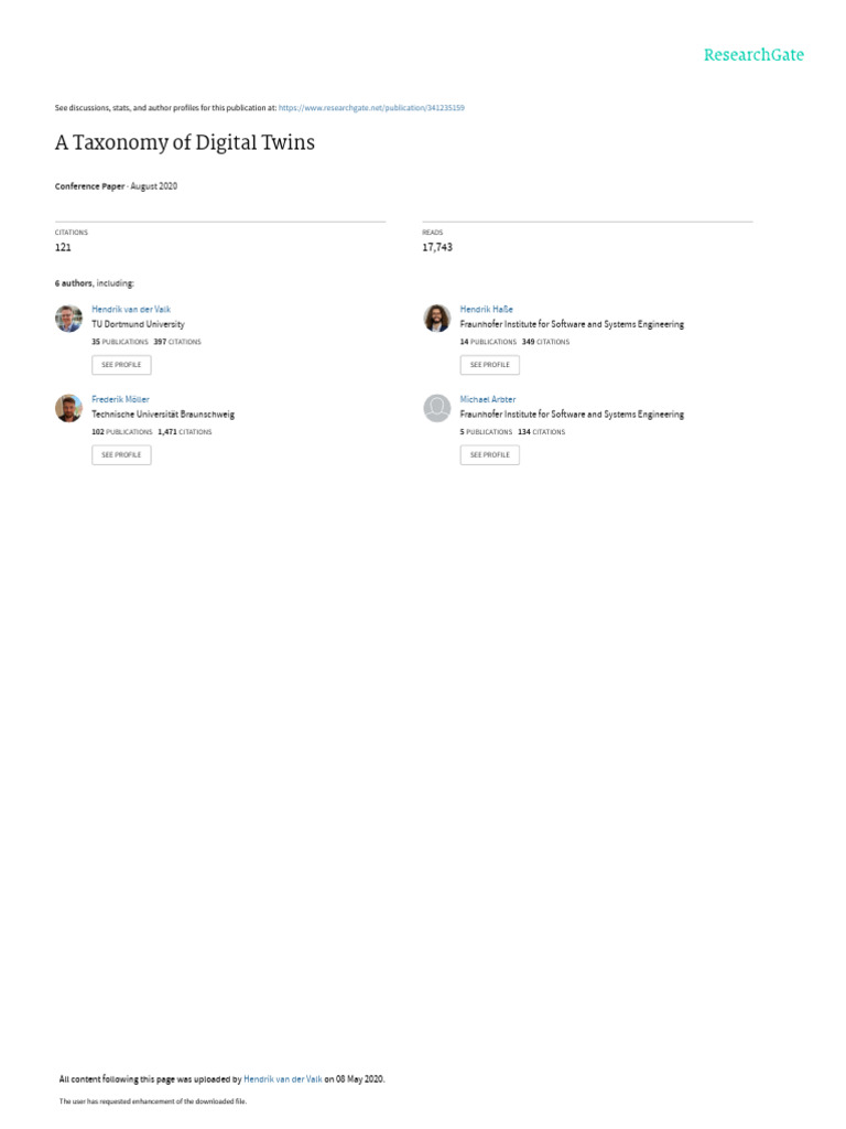 Digital Twin Taxonomy Overview | PDF | Data