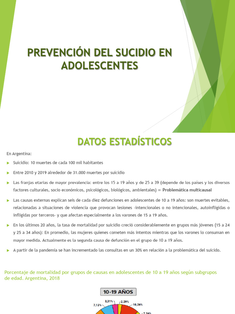 Prevención del Suicidio en Adolescentes | PDF | Suicidio | Trastorno ...
