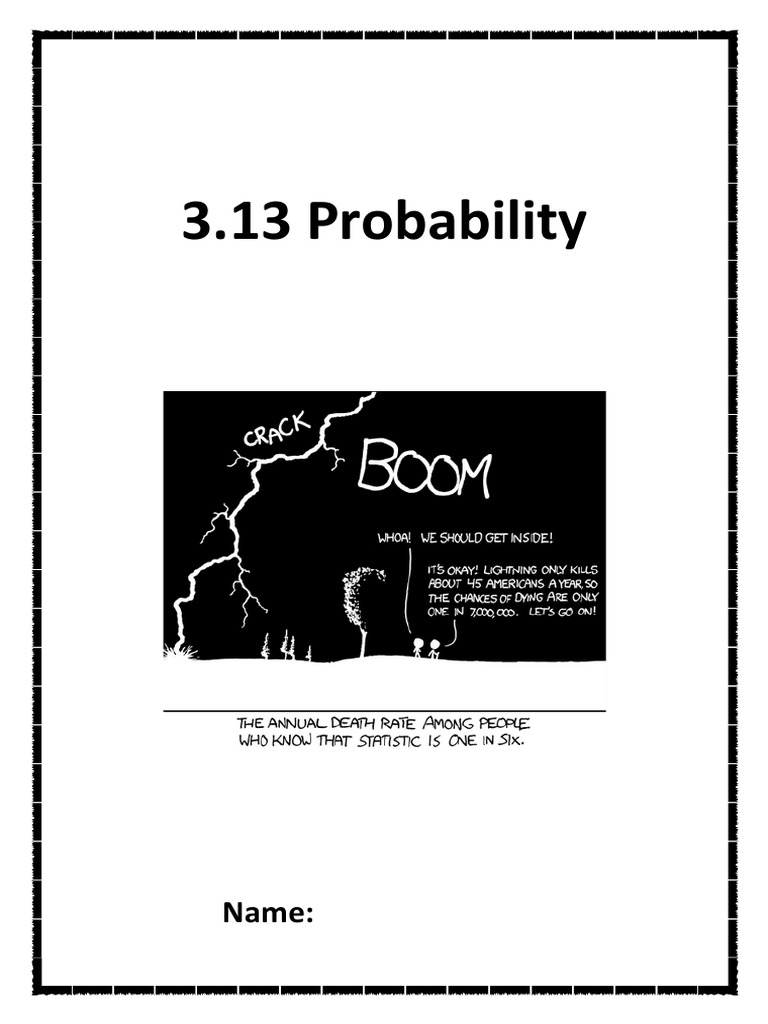 3.13_probability_workbook_2018 | PDF | Probability | Applied Mathematics