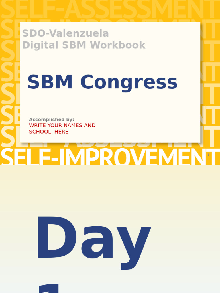 Digital SBM Workbook Session 1 and 2 2 | PDF | Mindset | Goal