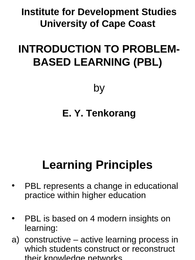 Introduction to Problem-Based Learning | PDF | Learning | Knowledge
