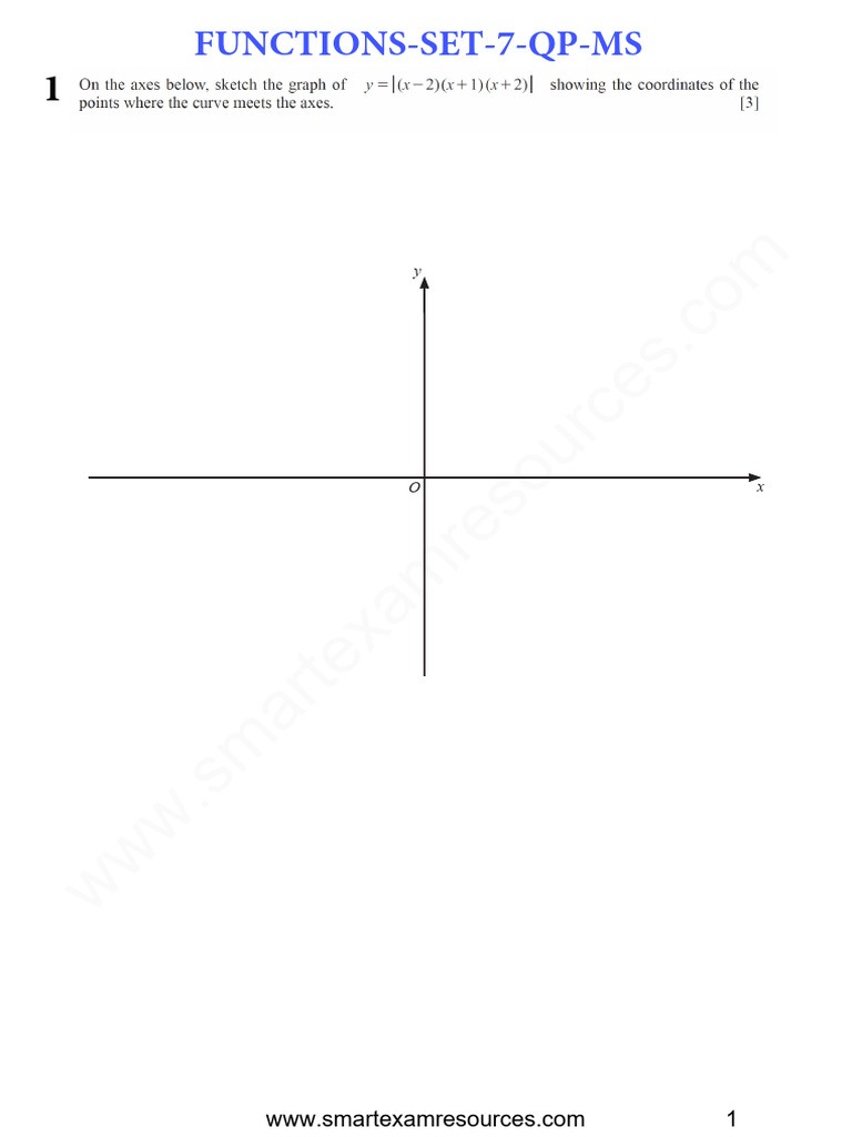 1.1 Functions Topic Questions 0606 Set 7 QP Ms | PDF | Mathematical ...