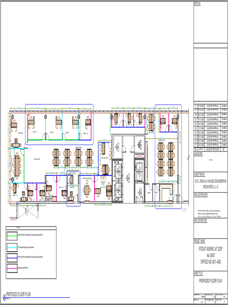 Proposed Floor Plan for Office Fit-Out | PDF