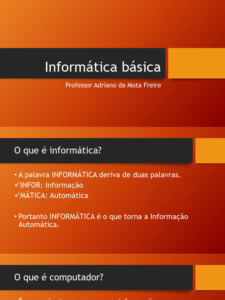 Definições de Informática e Hardware | PDF | Armazenamento de dados de ...