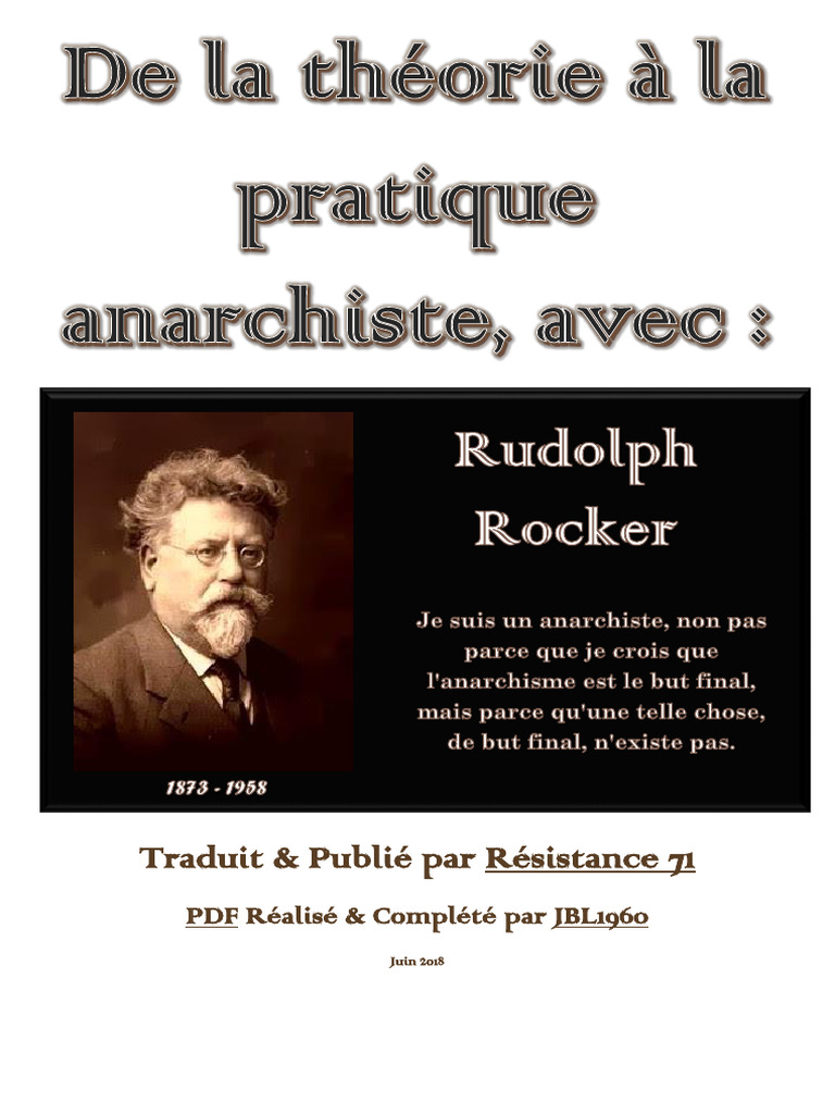 Rudolf Rocker : Anarchisme et Marxisme | PDF | Karl Marx | Socialisme