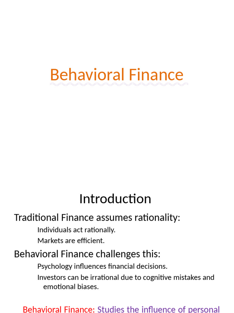 Unit-3 - Behavioral Finance | PDF | Behavioral Economics | Heuristic
