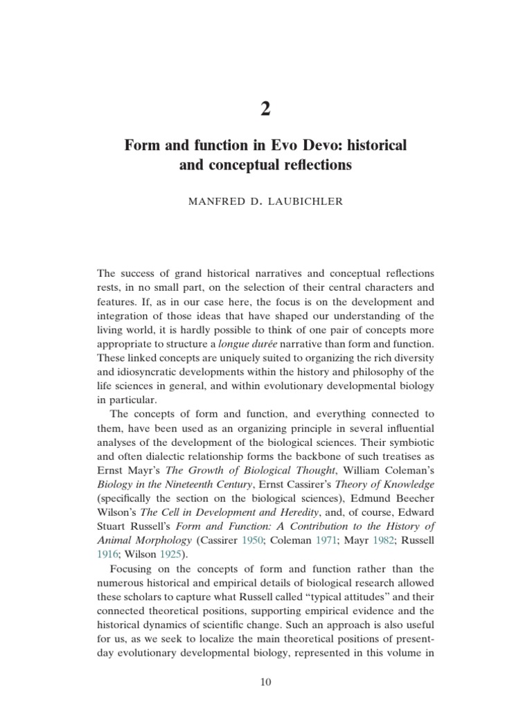 Laubichler 2009 | PDF | Evolutionary Developmental Biology | Evolution