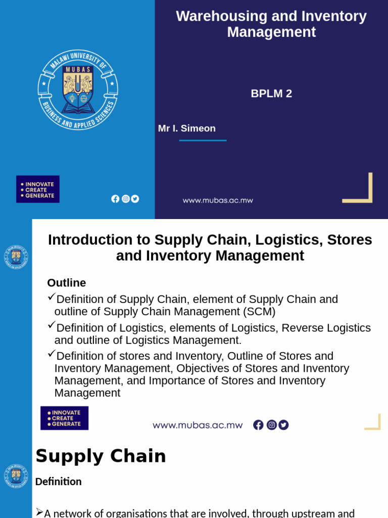 Understanding Supply Chain and Inventory | PDF | Logistics | Supply ...