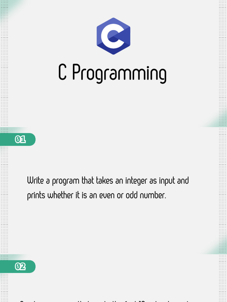 C Programming Basics and Exercises | PDF