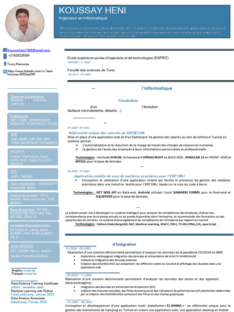Compétences en Informatique et Projets | PDF | Microsoft SQL Server ...