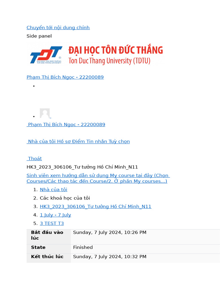 TEST 3 - Elearning | PDF