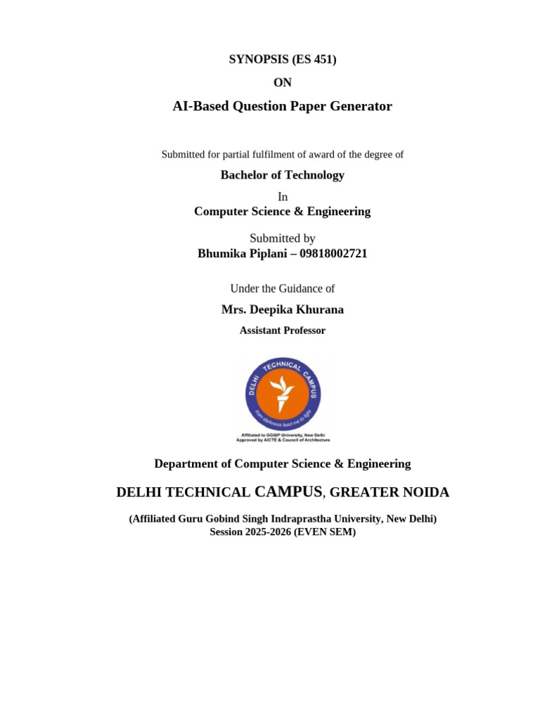 AI Question Paper Generator Overview | PDF | Analytics | Usability