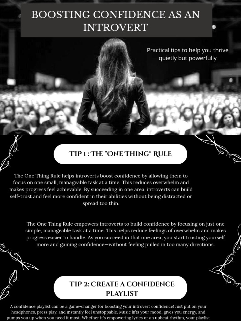 Confidence Tips for Introverts | PDF | Extraversion And Introversion ...