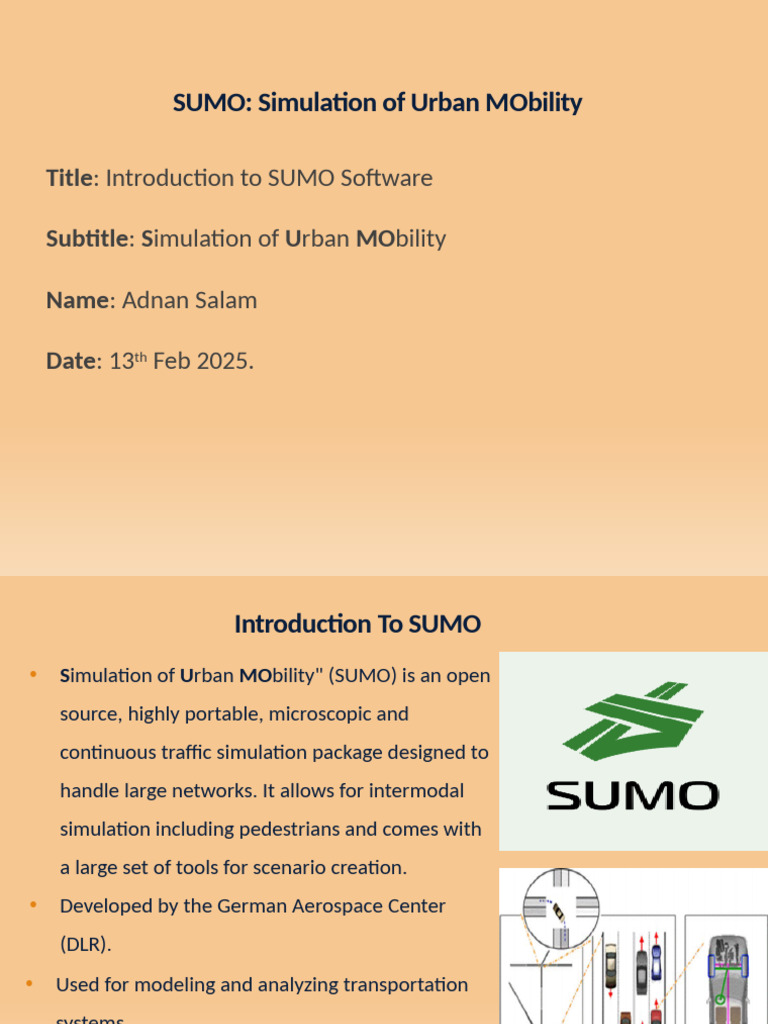 4 - SUMO Software Package | PDF | Simulation | Transport