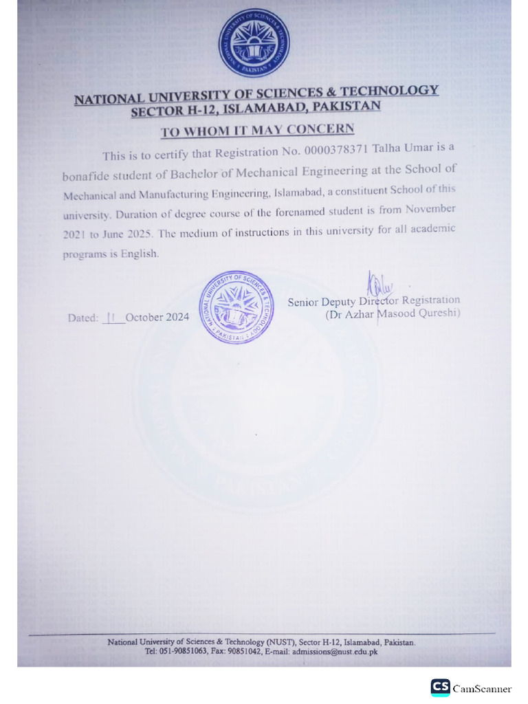 English Language Proficiency Certificate - Talha | PDF