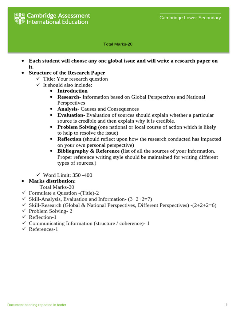 Research Paper Writing Guideline | PDF