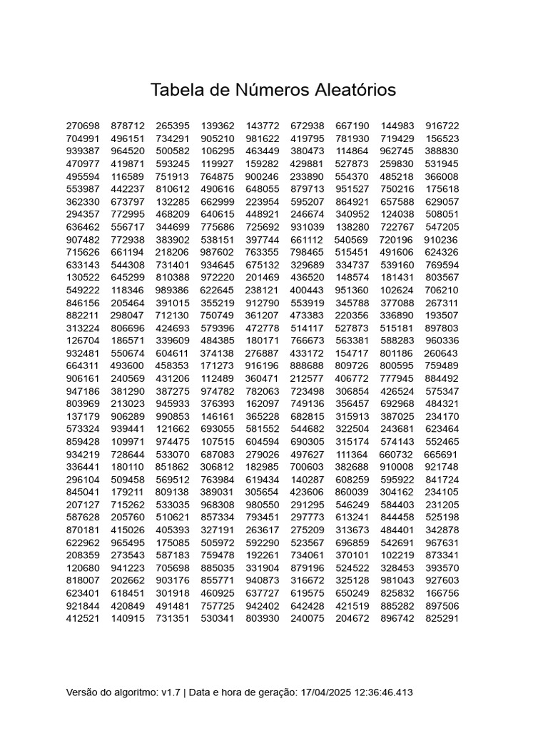 Random Table-2 | PDF