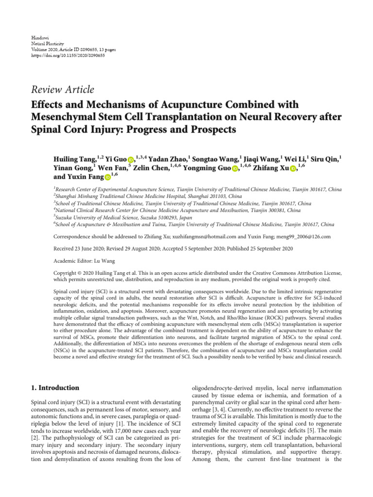 Effects and Mechanisms of Acupuncture Combined Wit | PDF | Apoptosis ...