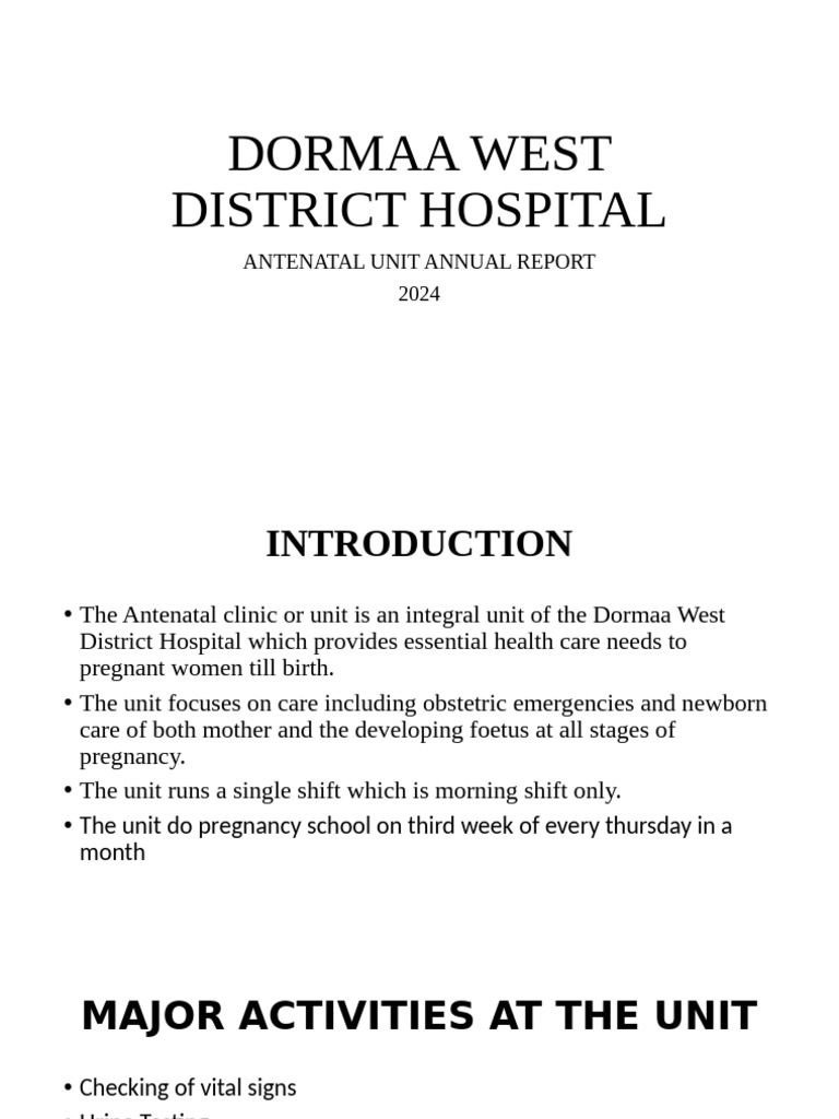 Anc Annual Report 2024 | PDF | Obstetrics | Pregnancy