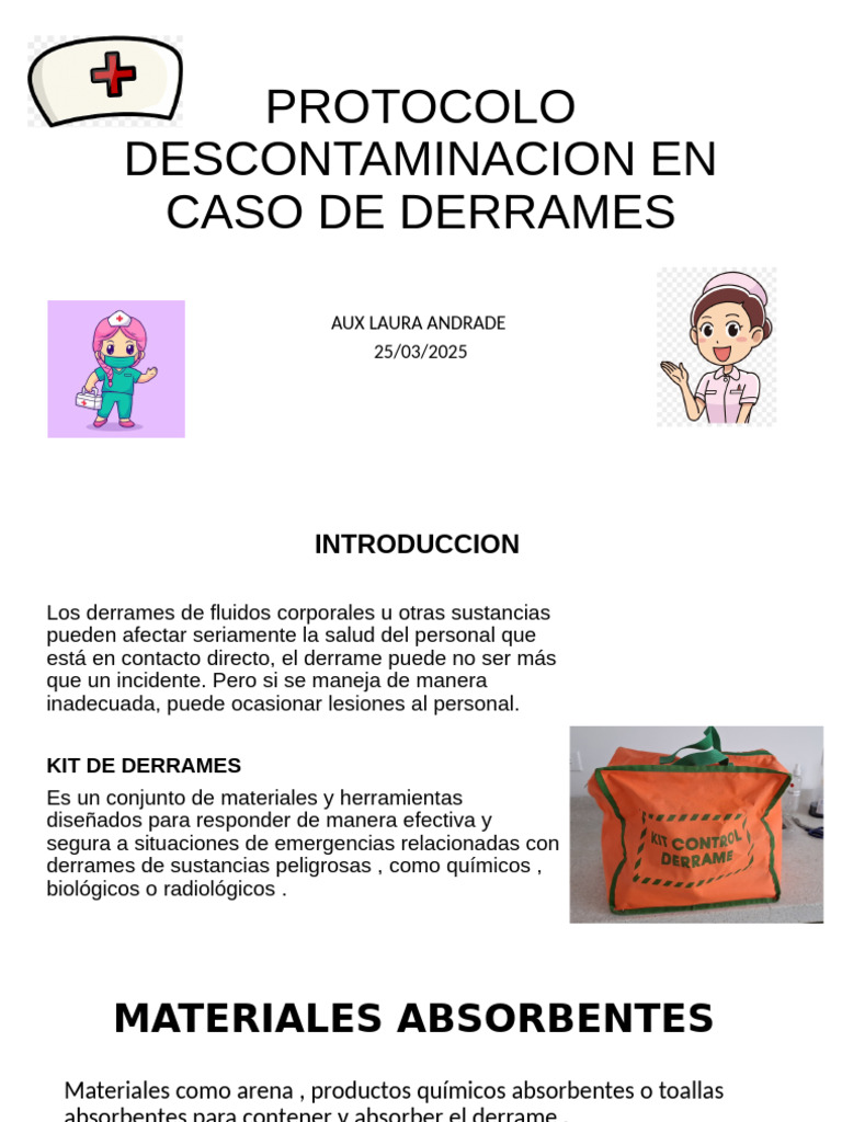 Protocolo de Descontaminación por Derrames | PDF