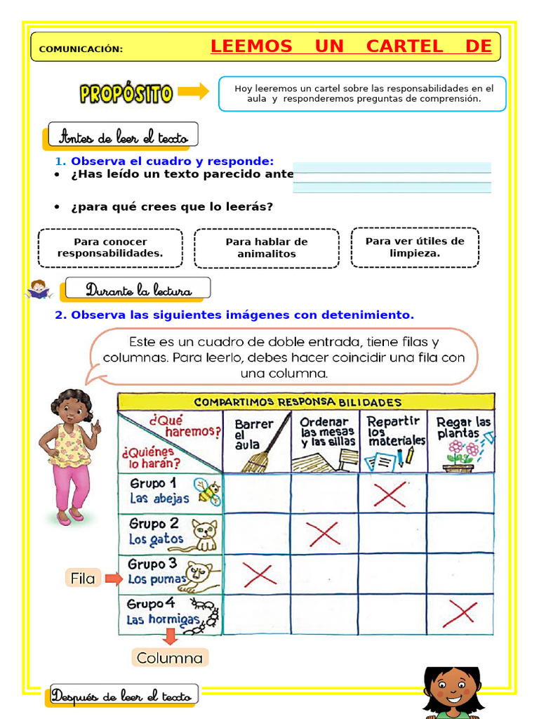 Ficha de Responsabilidades en el Aula | PDF