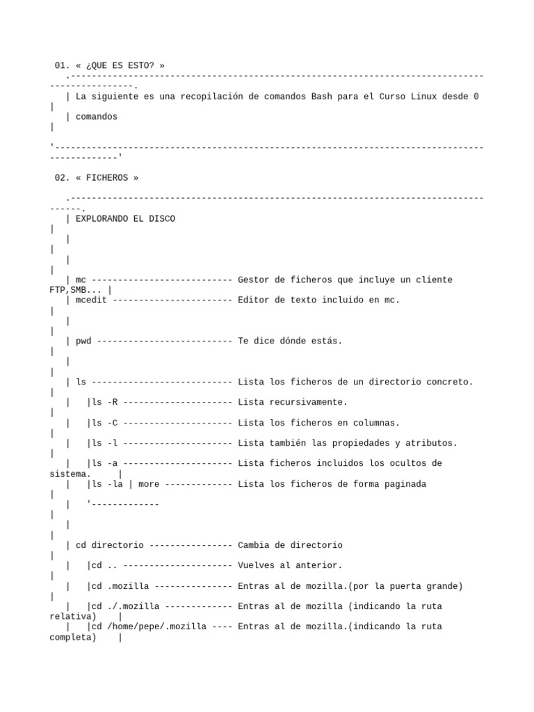 Comandos Bash Esenciales para Linux | PDF | Archivo de computadora ...