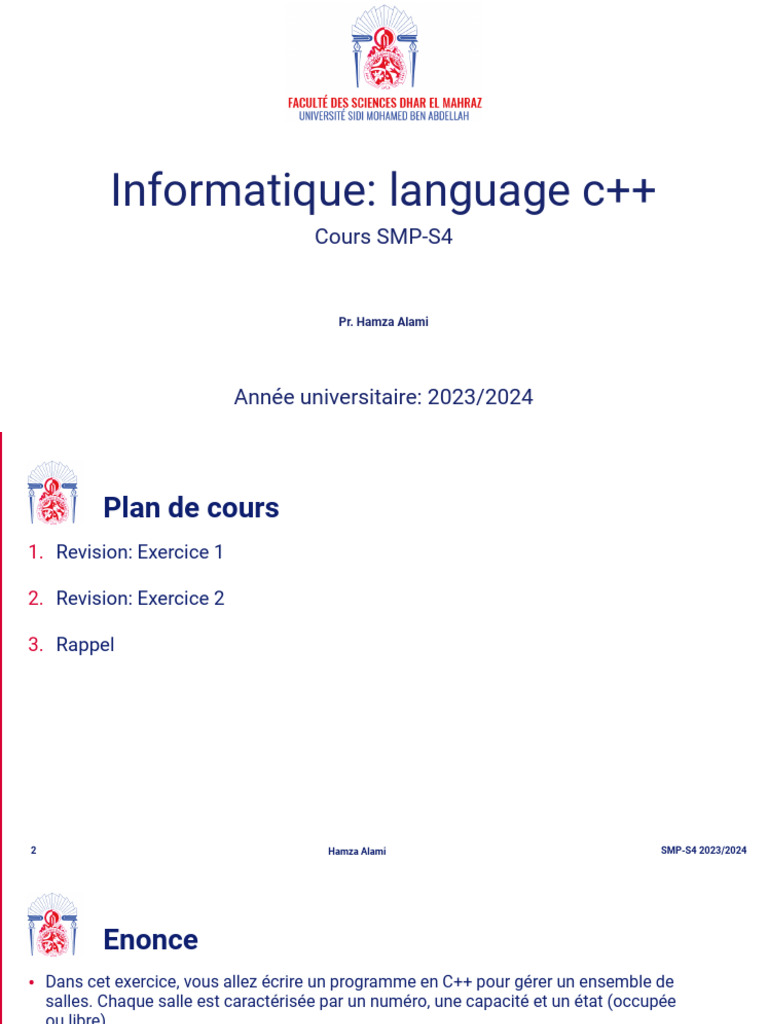 Cours C++ par Hamza Alami 2023/2024 | PDF | Structure de contrôle ...