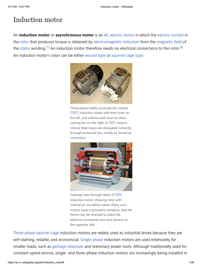 Overview of Induction Motors | PDF | Electric Motor | Electrodynamics