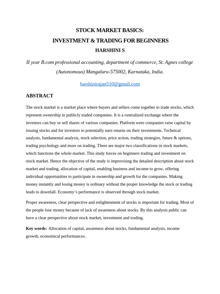 Call For Paper Stock | PDF