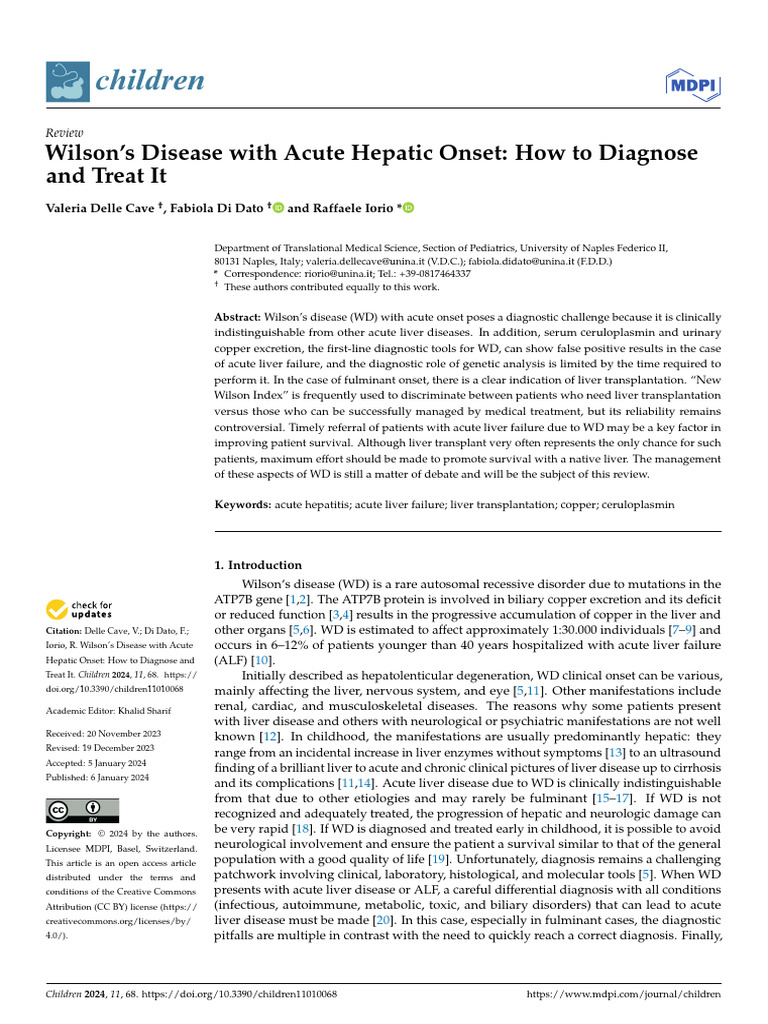 Maladie de Wilson | PDF | Cirrhosis | Liver