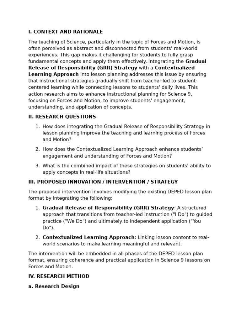 Action Research - Application | PDF | Data | Lesson Plan