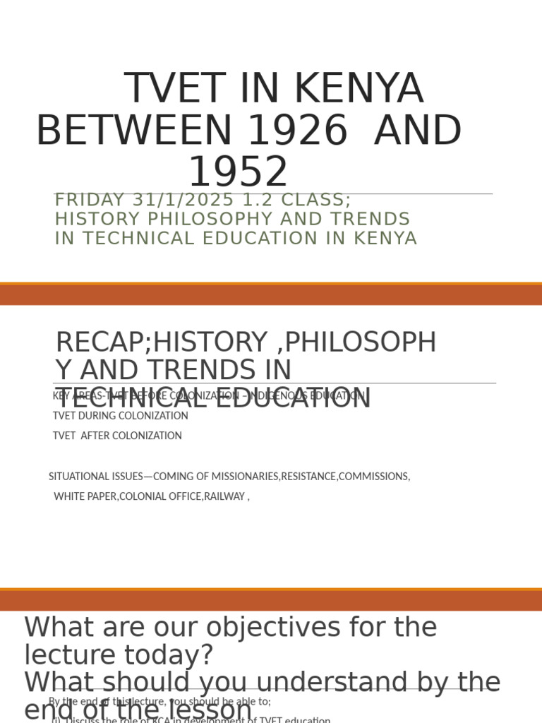 Teachers Union Formation in Kenya 1926 | PDF
