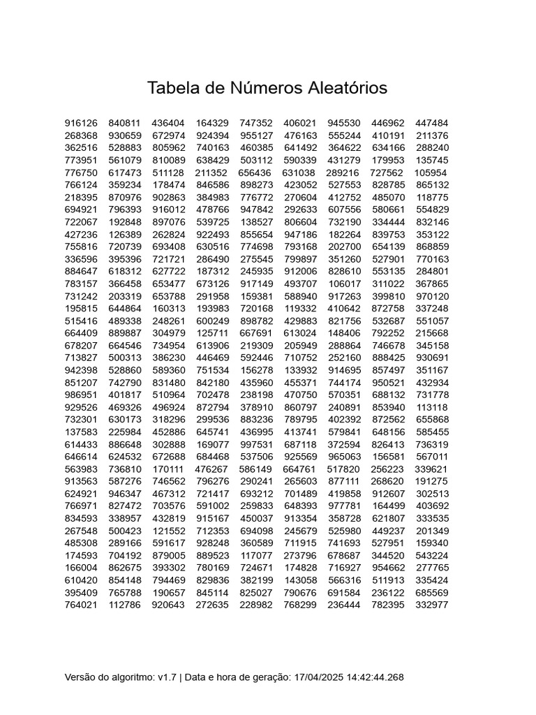 Random Table-18 | PDF