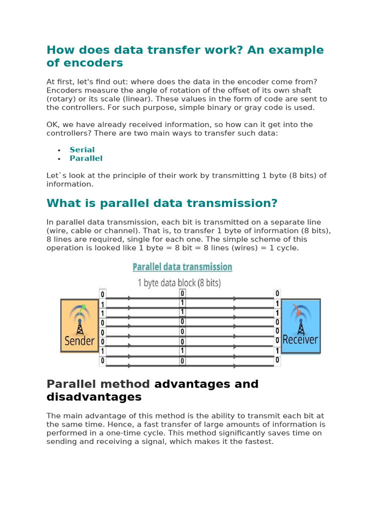 Gr 9-Chapter 2 -Serial and Parallel Data Transmission | PDF | Bit ...