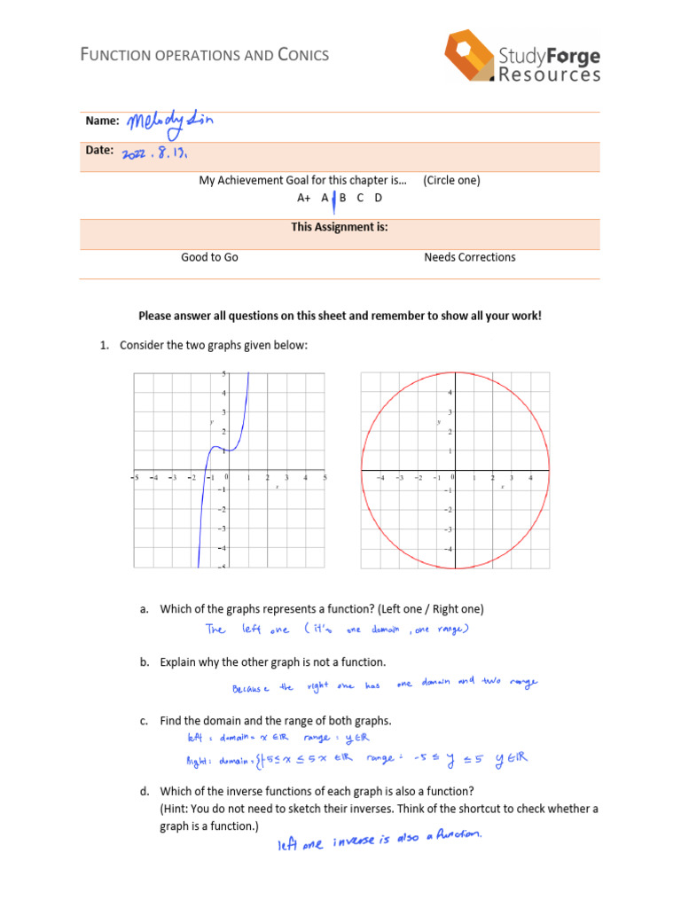 Function Operations and Conics Guide | PDF | Function (Mathematics ...