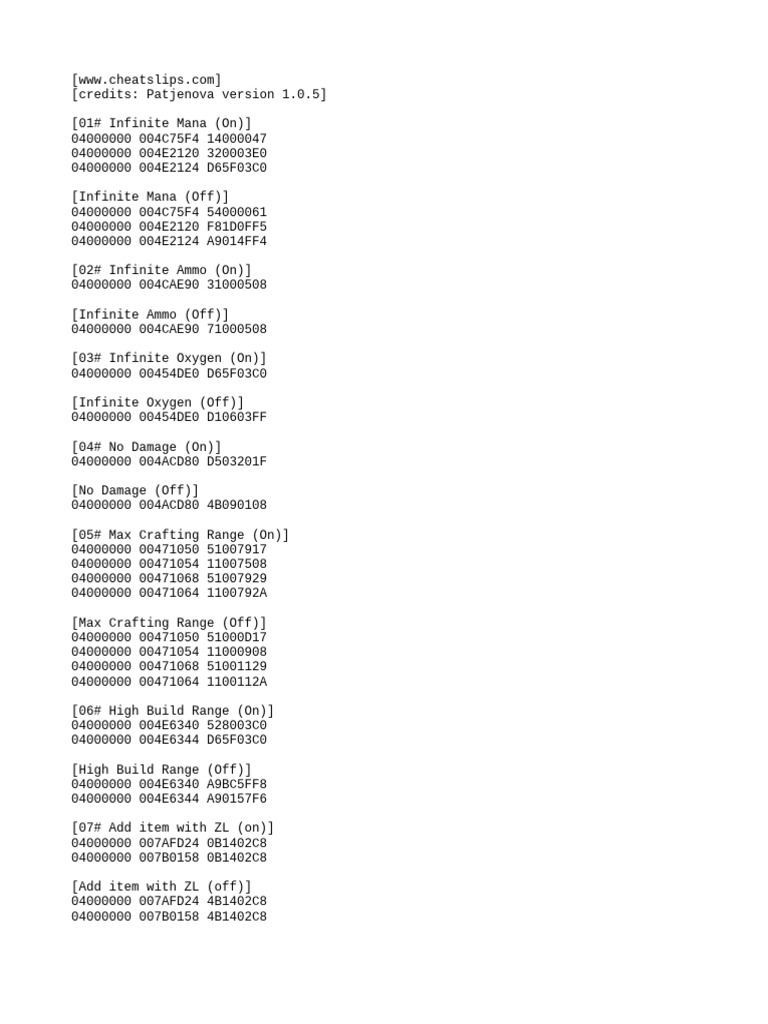 Cheat Codes for Infinite Resources | PDF