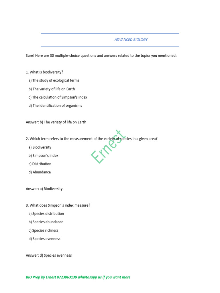 Advanced Biology | PDF | Microscope | Fatty Acid