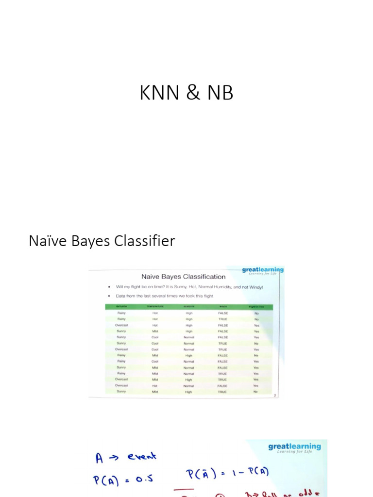SL+Week+3+Class+Notes+ +KNN+%26+NB | PDF