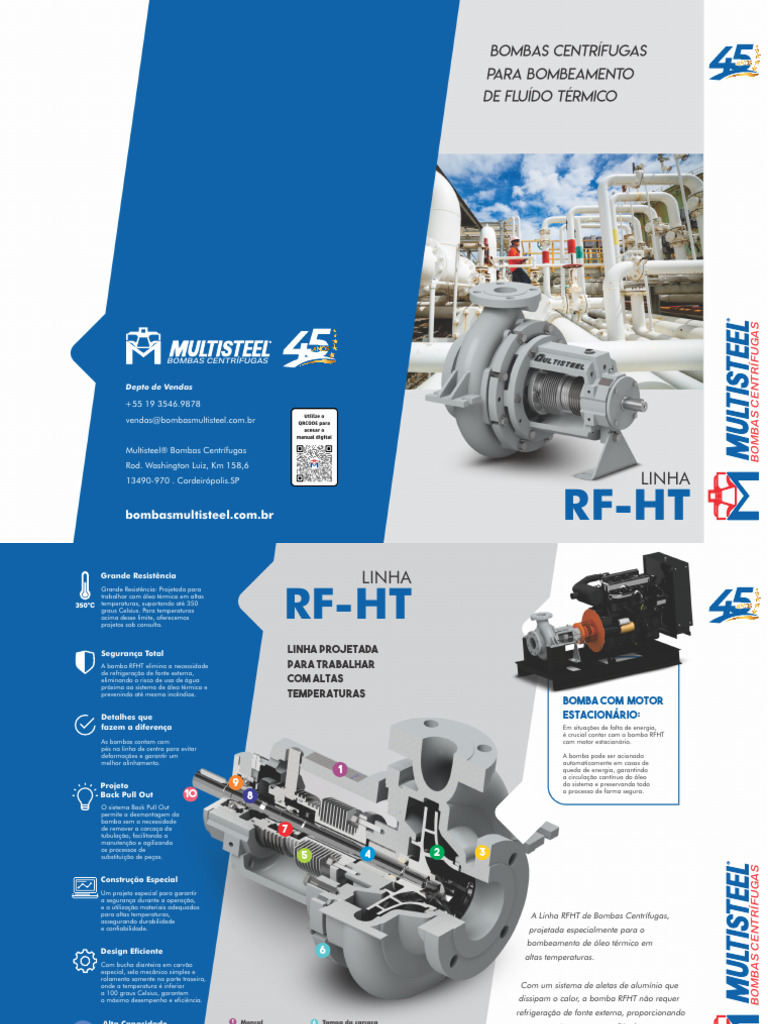 Catalogo Multisteel RFHT | PDF | Bomba | Temperatura