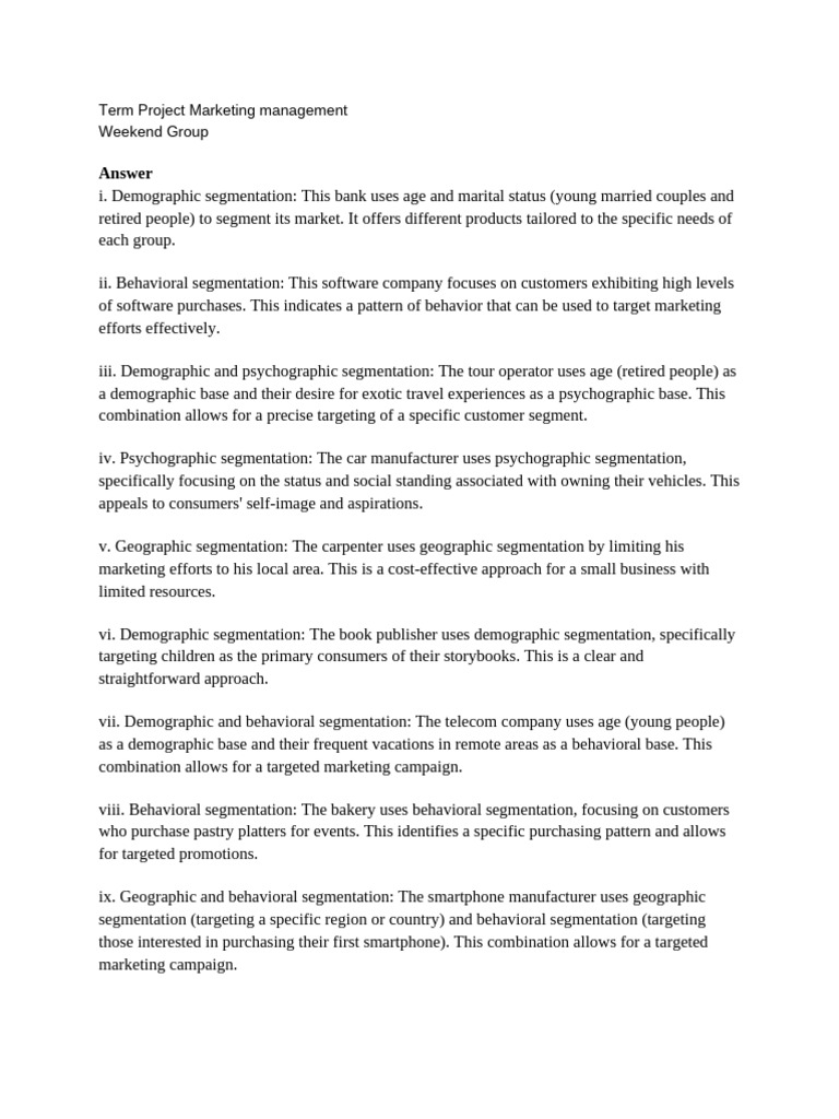 Effective Market Segmentation Strategies | PDF | Market Segmentation ...