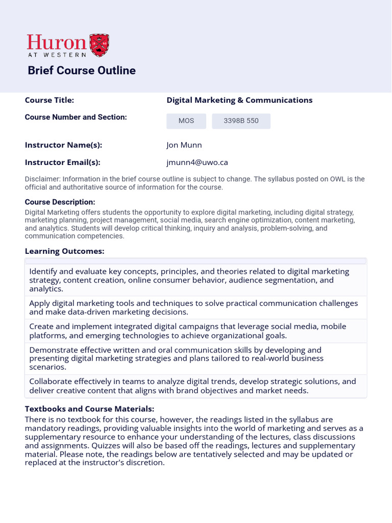 Digital Marketing Course Overview | PDF | Digital Marketing | Marketing