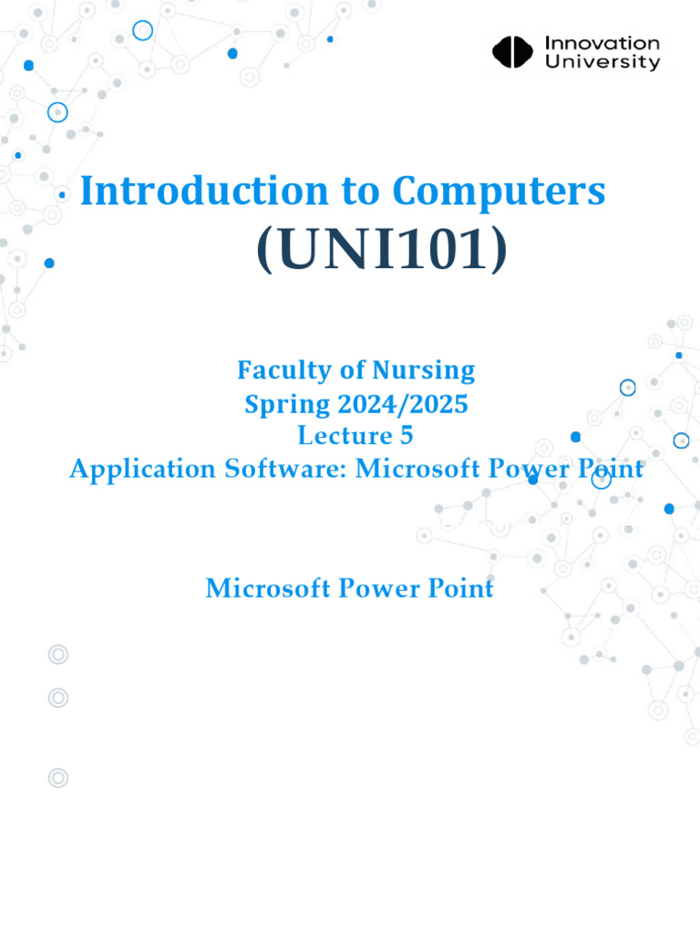 Lecture 5 Microsoft Power Point Pdf Microsoft Power Point Software