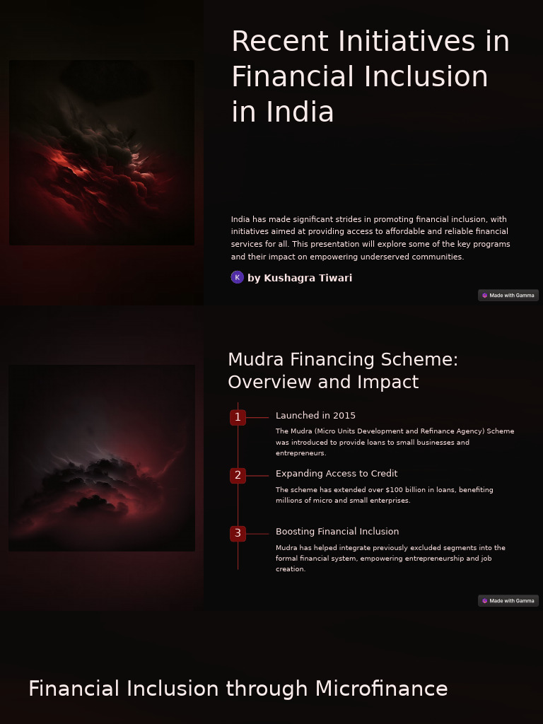 Recent Initiatives in Financial Inclusion in India | PDF | Financial ...