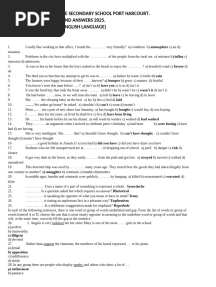 ENGLISH LANGUAGE QUIZ QUESTIONS FOR SENIOR SECONDARY-1