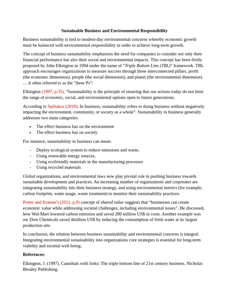 Business Sustainability and Precautions | PDF | Sustainability ...