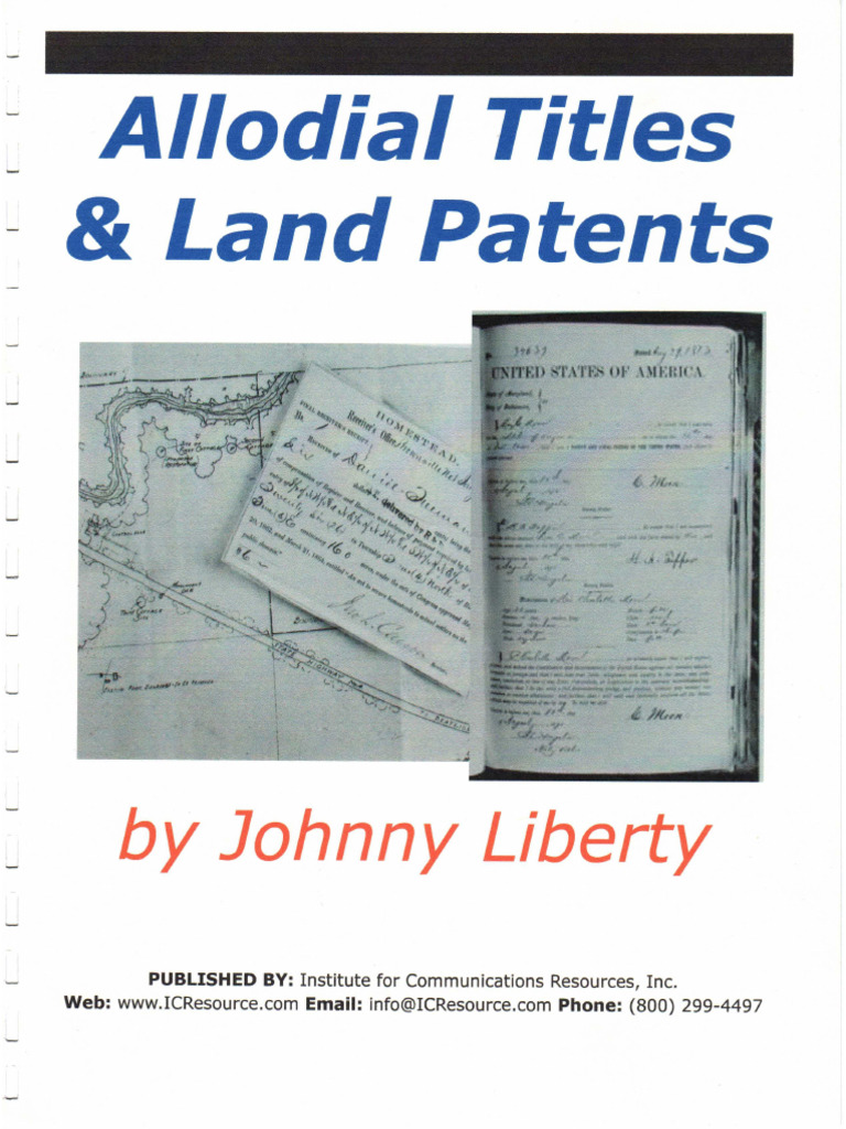 Allodial Titles and Land Patents | PDF