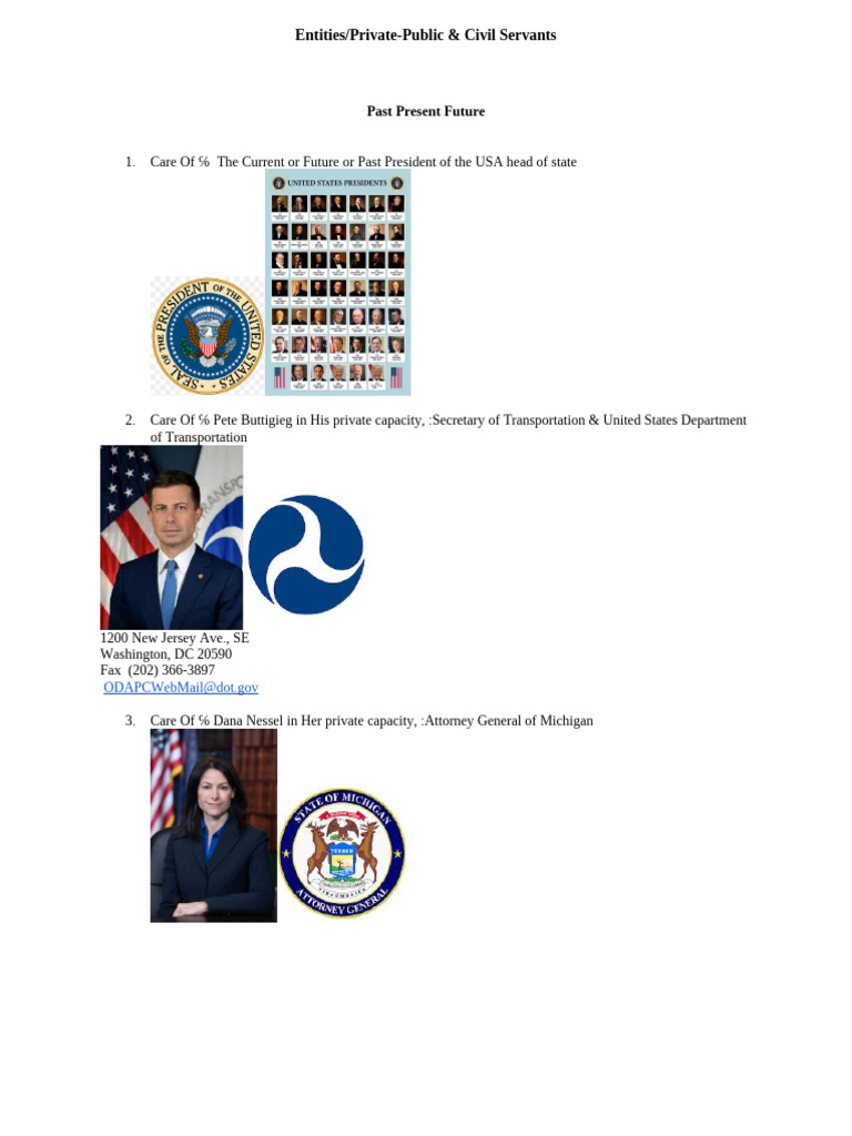 Contact Information for Treasury Officials | PDF | Federal Government ...